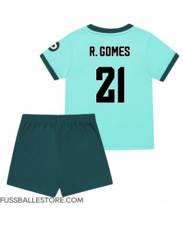 Günstige Wolves Rodrigo Gomes #21 Auswärts Trikotsatzt Kinder 2025-26 Kurzarm (+ Kurze Hosen)